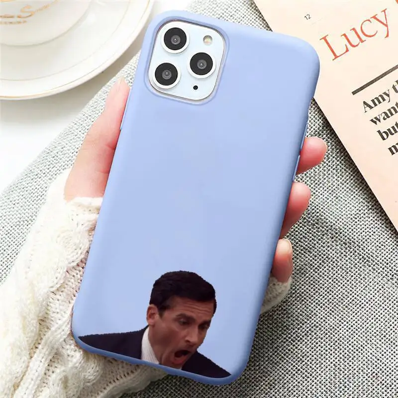 

The Office TV series Phone Case Candy Color for iPhone 6 7 8 11 12 s mini pro X XS XR MAX Plus