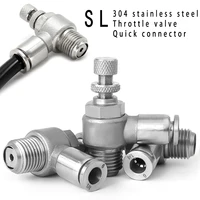 304 stainless steel sl pneumatic quick coupling hose joint control valve acceleration valve metal high temperature resistance
