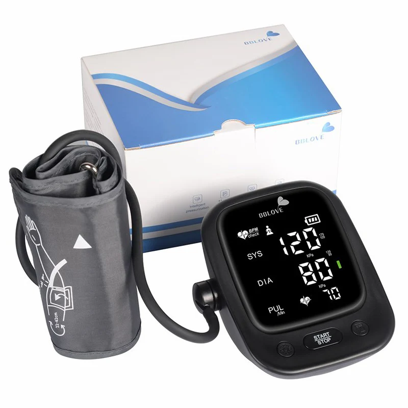 

Portable Sphygmomanometers Monitor Tonometer Automatic Upper Arm LED Diaplay Screen Monitors BP Heart Rate Pulse Meter