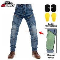 motorcycle jeans men anti fall summer pants trousers man protectio added the aramid wearable for knee area motocross pants