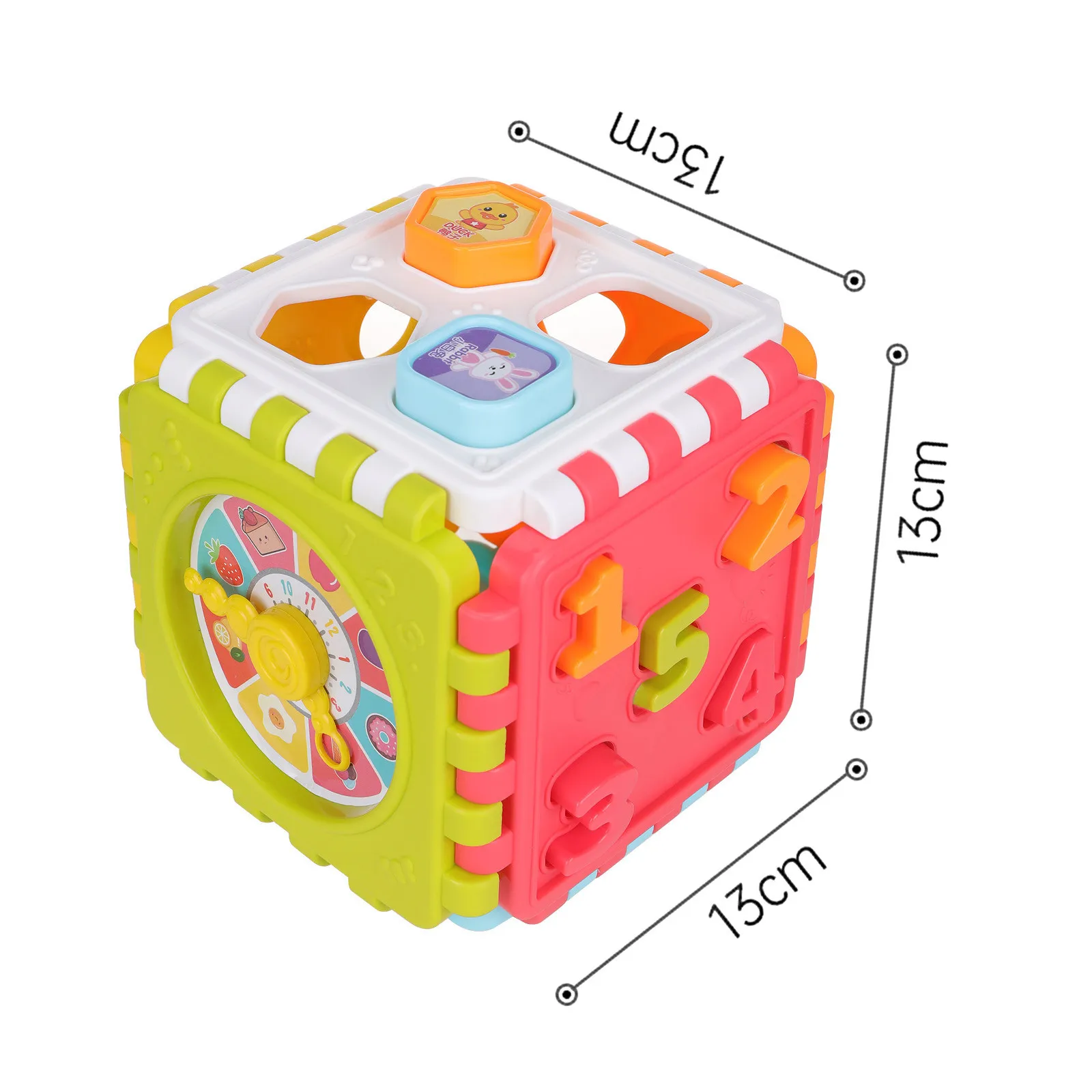 

1pc Educational Cube Bricks Animal Geometric Shape Matching Blocks Sorting Box Plastic Baby Intelligence Toy Building Blocks