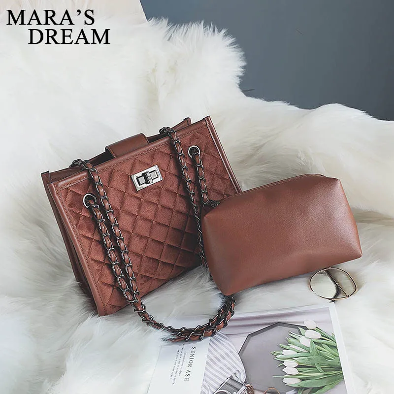 Mara's Dream 2019 новая осенняя и зимняя портативная Дамская однотонная корейская