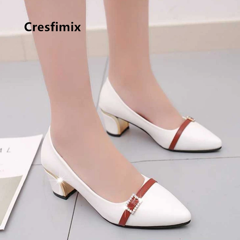 Женские вечерние туфли лодочки Cresfimix tacones altos черные повседневные красные на
