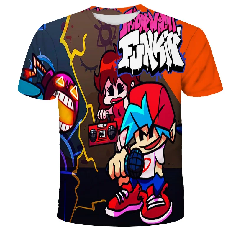 

Anime T Shirt Friday Night Funkin 3d Boys Girl T-Shirt Kids Boy Tshirts Girl Hip Hop Tops Tees Boys Clothing Children Camiseta