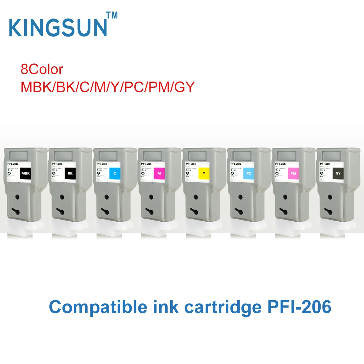 

PFI-206 PFI206 Empty Refillable Ink Cartridge With Chip For Canon imagePROGRAF iPF6400S Printer 8Colors/Set 300ML/PCS