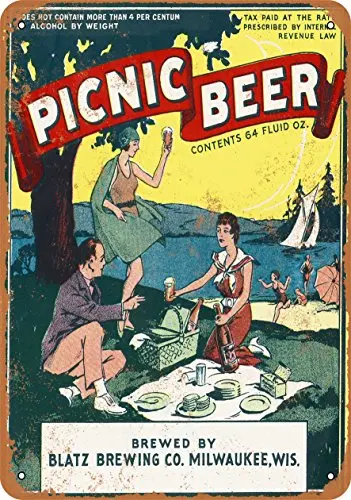 

Metal Sign - 1934 Blatz Picnic Beer - Vintage Look