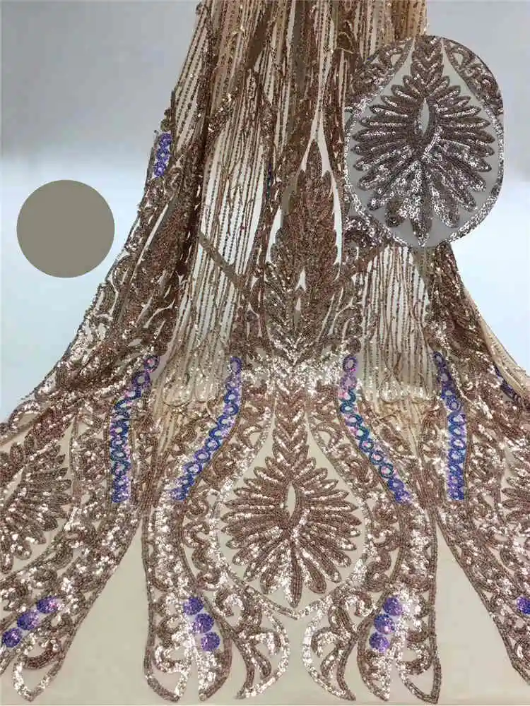 Competitive Prices Super Quality Lace Fabric With Sequins Sequence For Wedding or party Dresses NX842z 5yards/pieces | Дом и сад