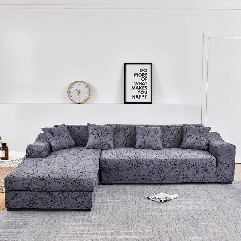 

Please Order 2Pieces if is L-shaped Corner Chaise Longue Sofa cubre sofa Elastic Couch Cover Stretch Sofa Covers for Living Room