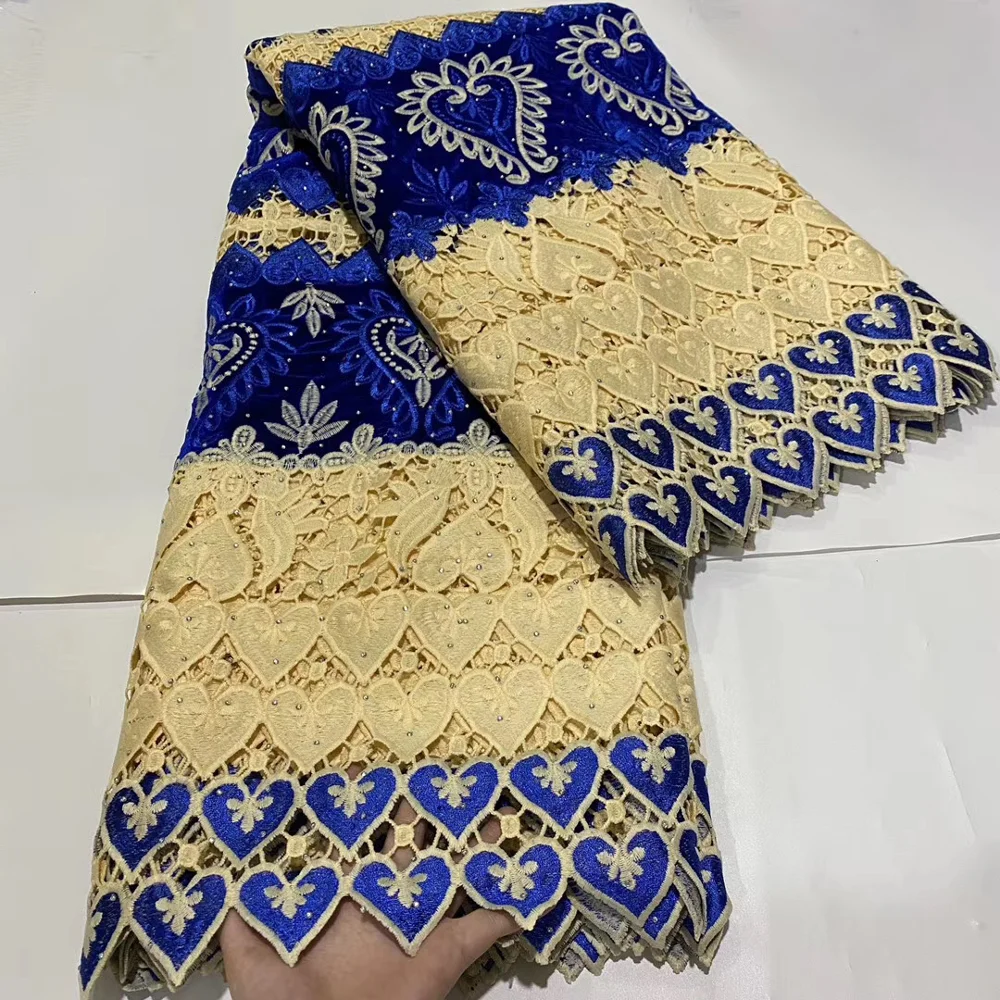 2020 новейшее гипюровое кружево шнур кружева вышивка Африканский кружевная ткань