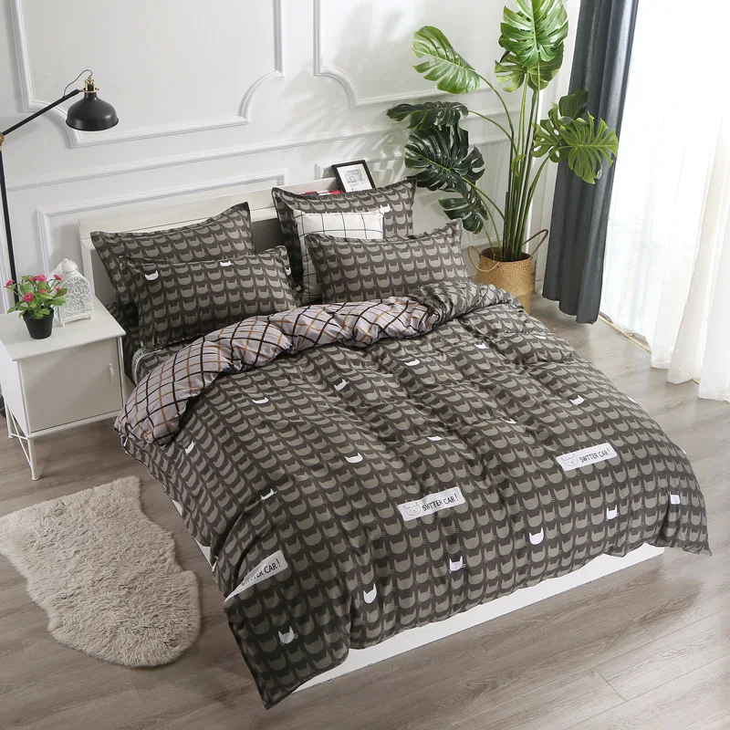 Пододеяльник простыня и наволочка комплект постельного белья из 4 предметов 1 2 м 5