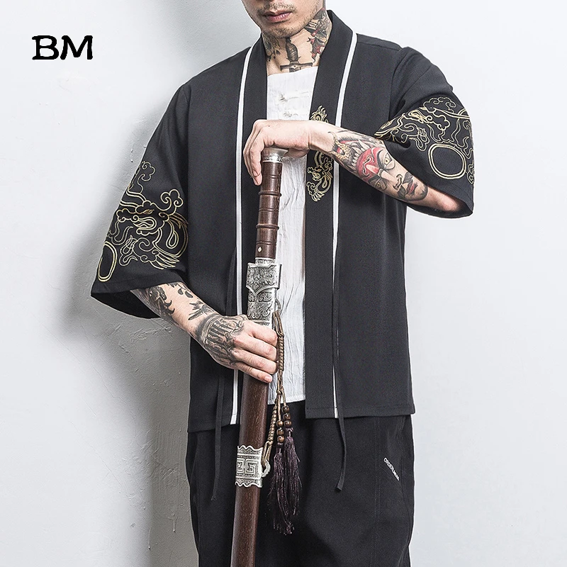 Лето 2020 женская одежда с вышивкой Hanfu японское кимоно кардиган куртка халат плащ