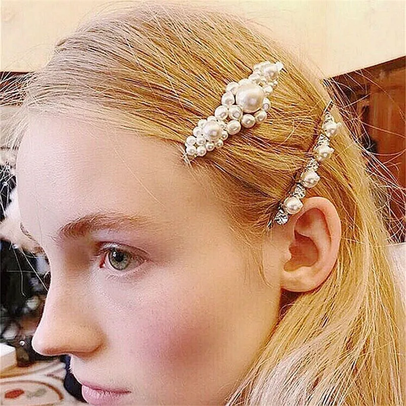 1 шт. женская заколка для волос с искусственным жемчугом | Красота и здоровье