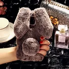 Чехлы из кроличьего меха для Sony Xperia XZ3 XZ2 XZ1 XZ Premium Compact XZS XA2 XA1 XA X Ultra Plus M4 Aqua C6 Z5 E5 L1 L2 L3, теплый чехол