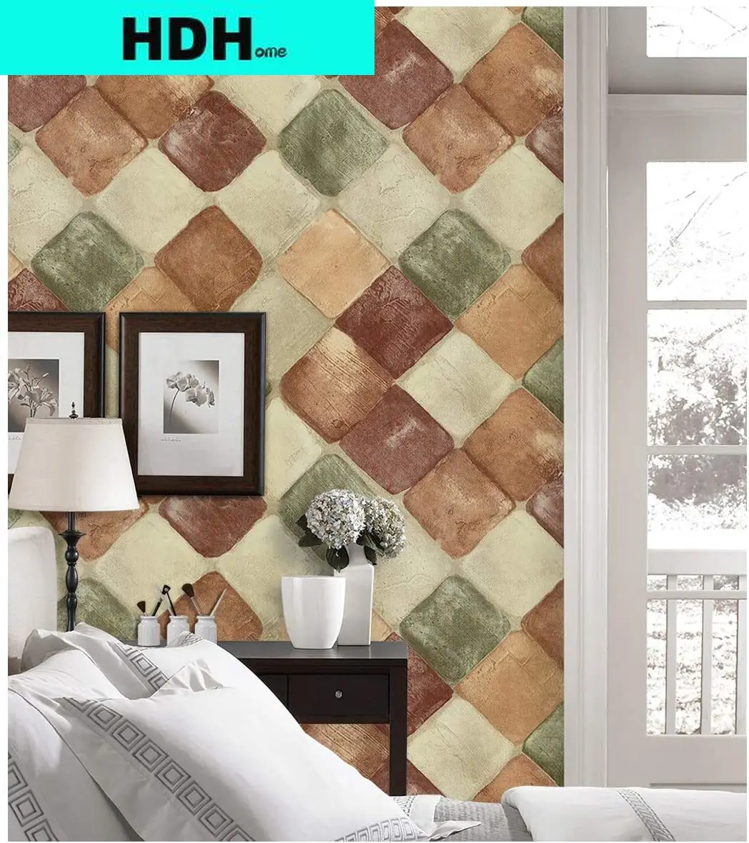 Обои разных цветов виниловая самоклеящаяся пленка с изображением камня