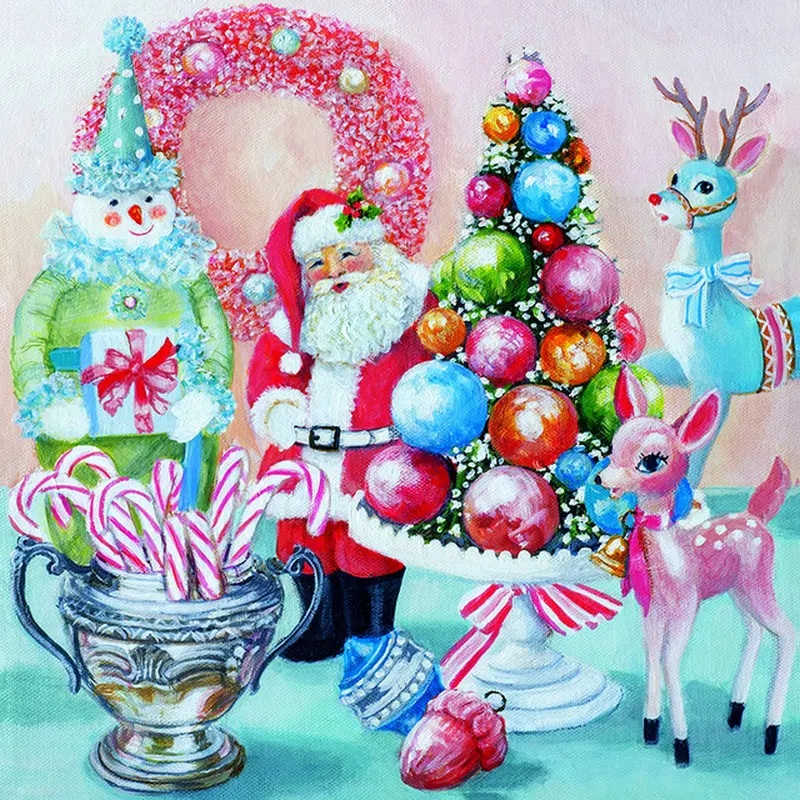 

Christmas Doll Diamond Painting Fawn AB 5D DIY Round Square Drill Resin Icon Handicraft Patch Embroidered
