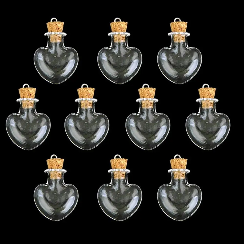 10Pcs 2.4x2cm 1.5ml Цена мини, из прозрачного стекла бутылки Флаконы пустой образец банки с пробкой сообщение флакон свадьбы желаний бутылка, Лидер продаж - Цвет: 10Pcs 2.4x2cm 1.5ml