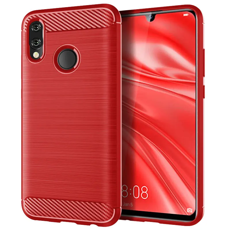 

Carbon Phone Case For Huawei Nova Lite 3 Case Silicone Soft Back Cover Phone Case For Nova Lite3