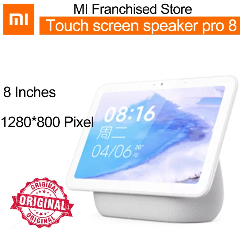 Xiaomi xiaoai сенсорный экран динамик pro 8 Bluetooth 5 0 цифровой дисплей Будильник WiFi смарт