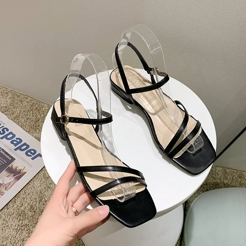 

Сандалии женские на высоком каблуке, босоножки с ремешком на щиколотке, однотонные пикантные удобные туфли, лето, 2021