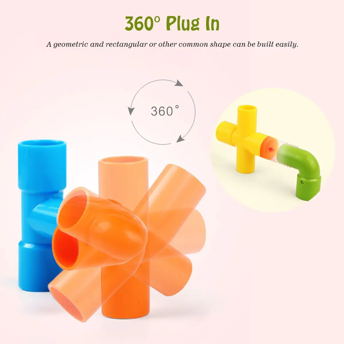 

72pcs 102Pcs 3D Model Building Blocks DIY Building Blocks House Car Robots Tubing Brick For Baby Child Gift TOY