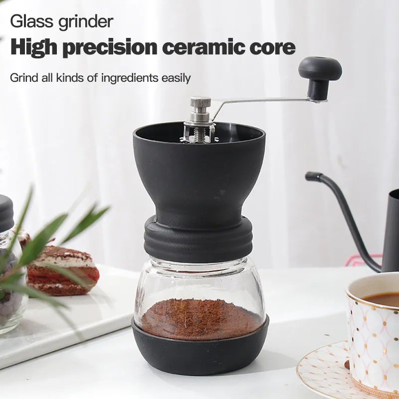 Портативная ручная кофемолка пластиковая кофемашина моющаяся кофеварка