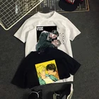 Женская футболка унисекс BL, Повседневная футболка с рисунком японского аниме, бананы, рыбы, Мультяшные топы для влюбленных манги, уличная одежда для мужчин и пар