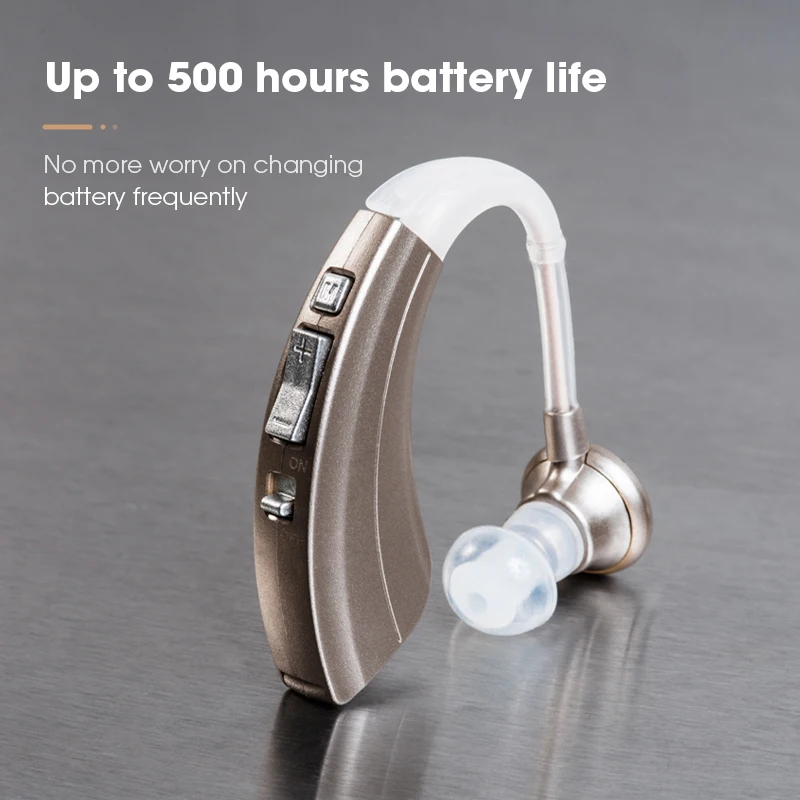 Беспроводное Цифровое шумоподавление невидимый слуховой аппарат 600 часов + Срок