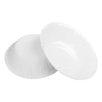 50pcs 7 pure white paper bowls disposable party tableware dessert meal plates eco friendly dishes