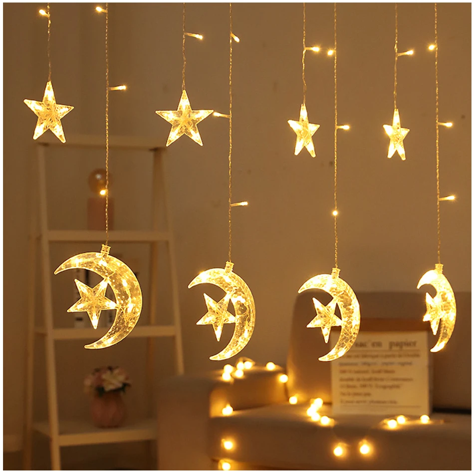 Лидер продаж светодиодная гирсветильник занавес в виде пентаграммы звезды