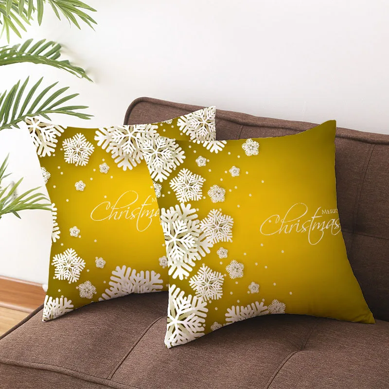 Mling 1 шт. 45x45 см Рождественская Золотая Подушка с принтом персиковая кожа декоративные наволочки поясная подушка декоративные подушки Чехол