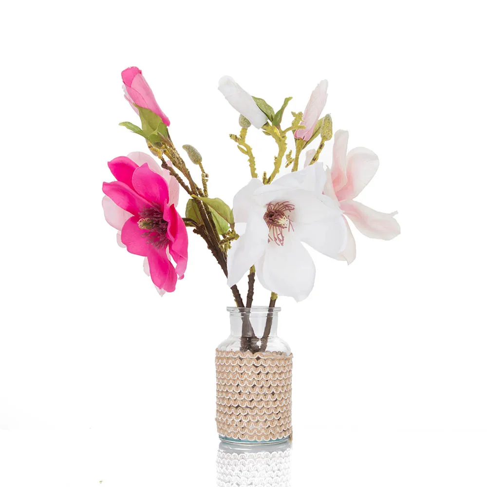 Искусственные цветы лист магнолии цветочный свадебный букет вечерние гостиной