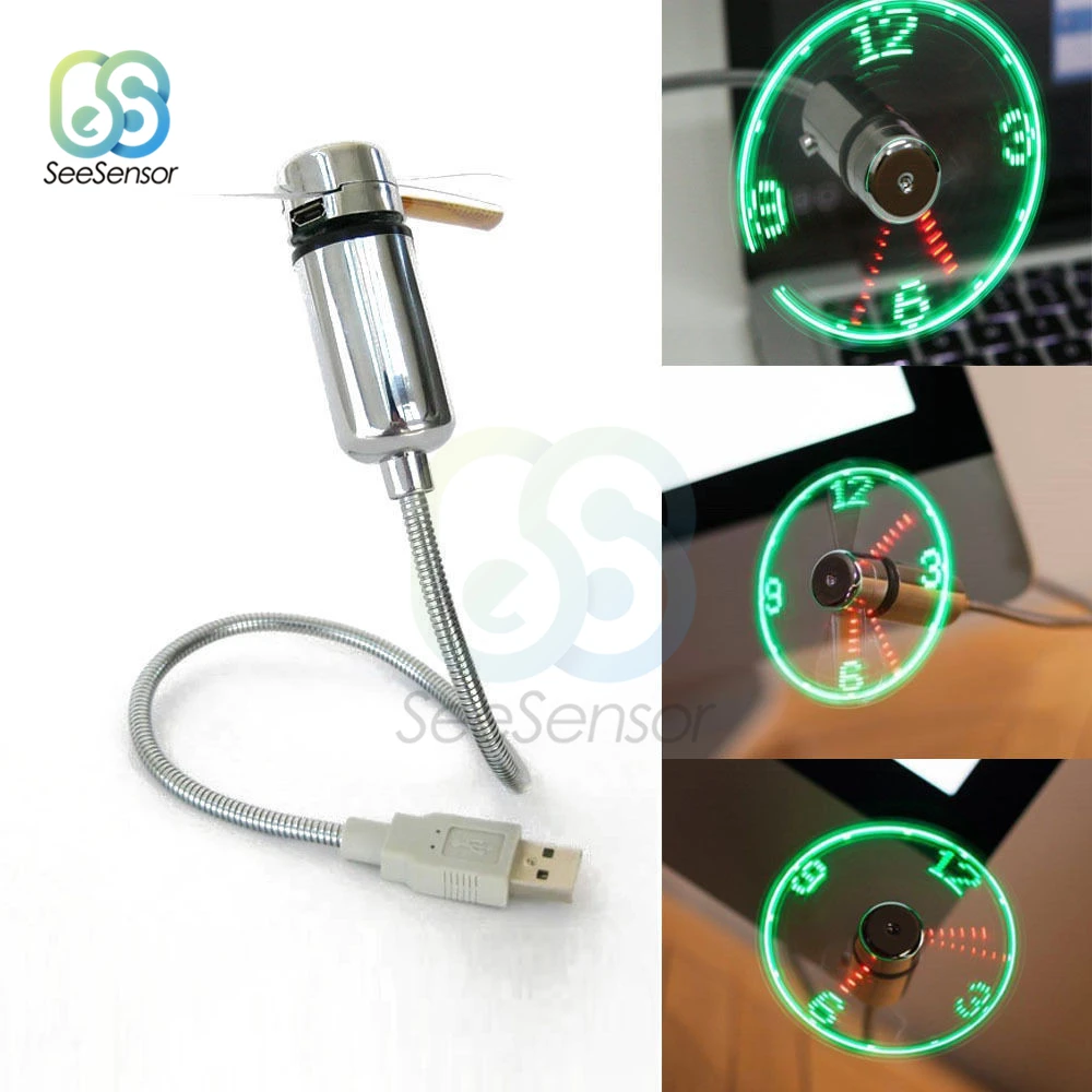 Мини вентилятор с регулируемой ручкой и гибким USB портом|Детали аксессуары для