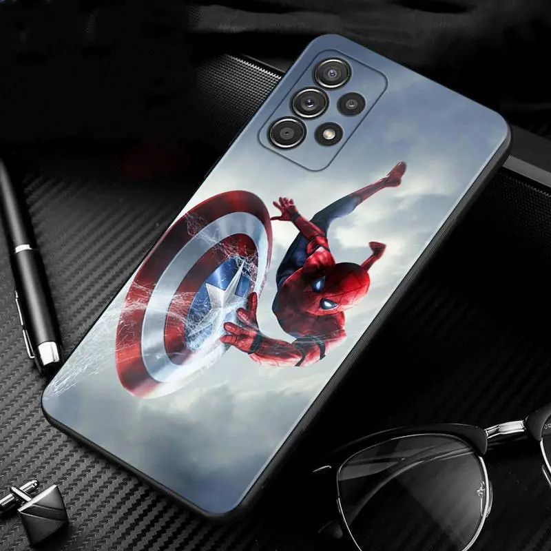 Case For Samsung Galaxy A51 A71 A41 A31 A11 A01 A72 A52 A42 A32 A22 A21s A02s A12 A02 4G 5G Cover Shell Marvel little Spider-Man