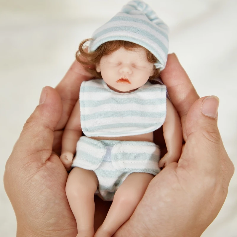 Миниатюрная кукла Reborns 6 дюймов 15 см кукла-девочка полностью силиконовая