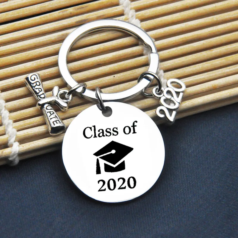 

Keychains Class Of 2020 Graduation Gift Stainless Steel Key Ring for Student High School College Graduation Gift