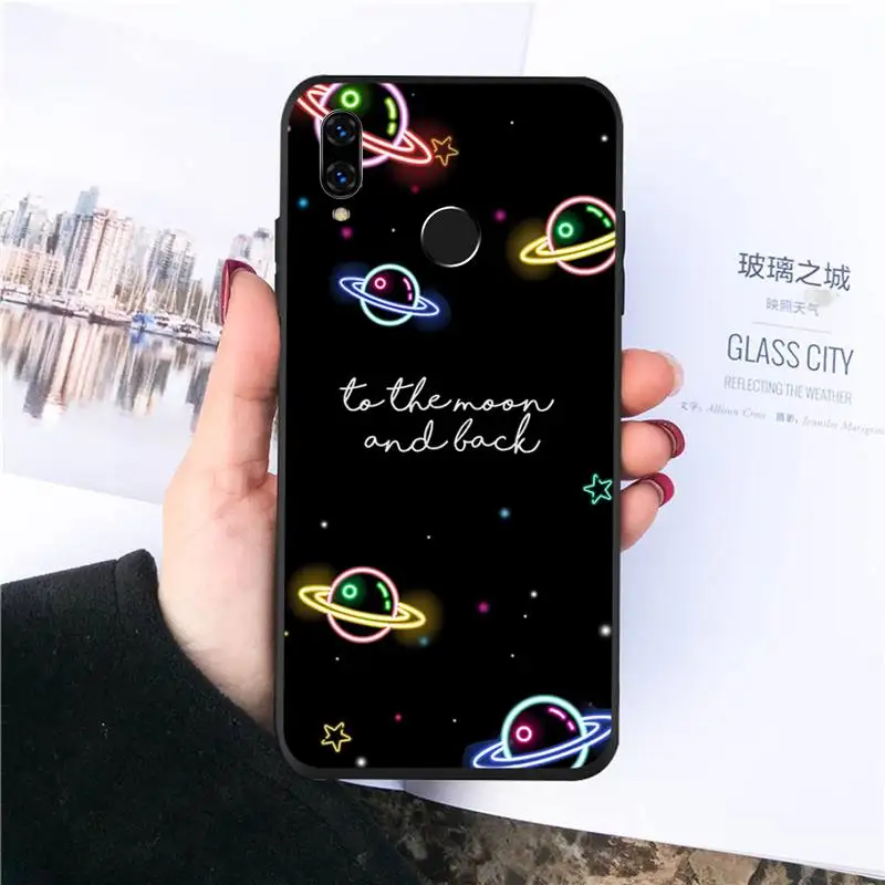 

Outer Space Planet Stars Moon Spaceship Phone Cases For Huawei honor Mate P 10 20 30 40 Pro 10i 9 10 20 8 x Lite funda coque