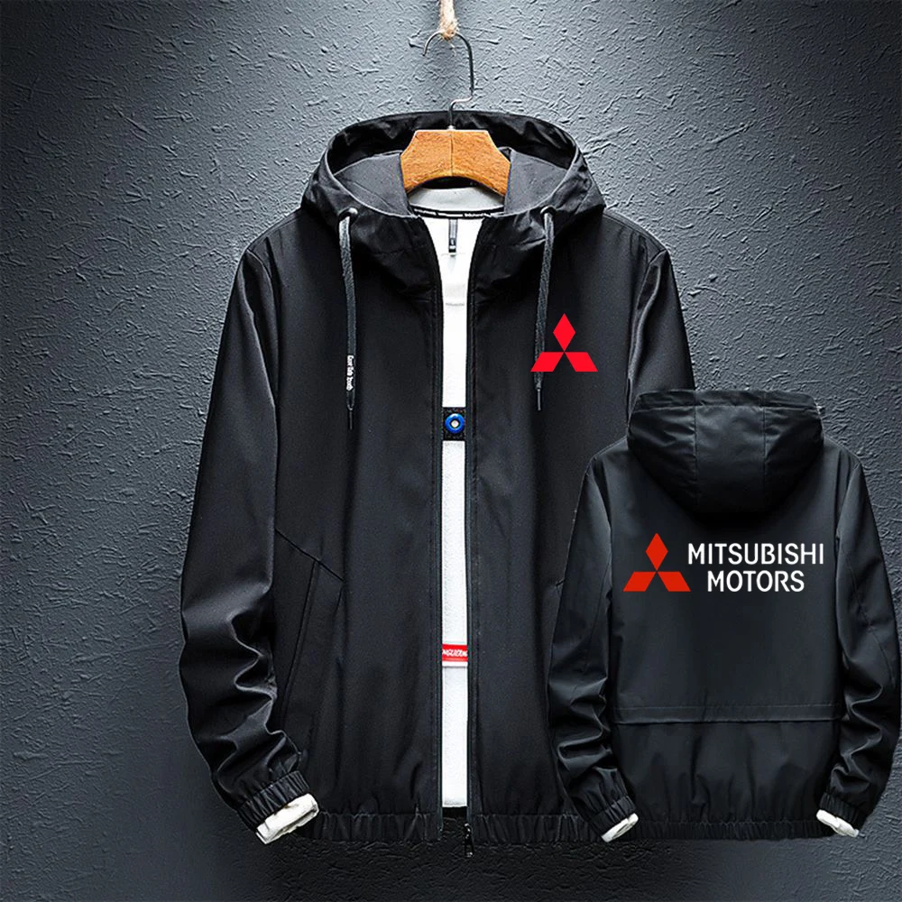

Ветровка Mitsubishi Motors с логотипом автомобиля, водонепроницаемая толстовка с капюшоном, на молнии, мужские пальто, куртка в стиле хип-хоп, в стил...