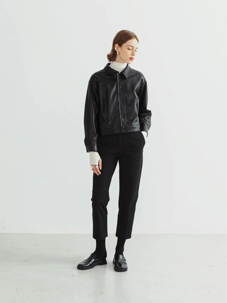 【Biutefou】Original Design Winter Women Short PU Velvet Jacket enlarge