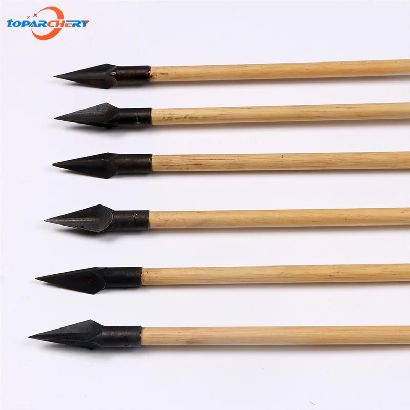 12 шт. традиционная деревянная стрела для стрельбы из лука ручной работы со