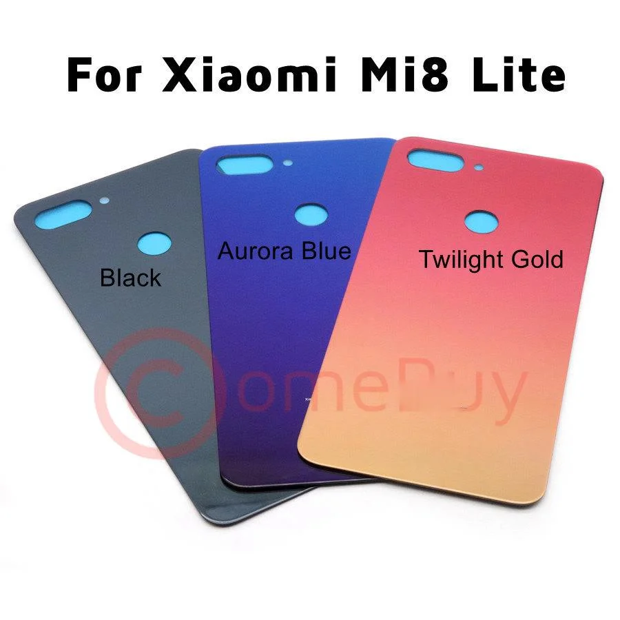 Крышка батарейного отсека для Xiaomi Mi 8 заднее стекло Mi8 Pro задний стеклянный корпус