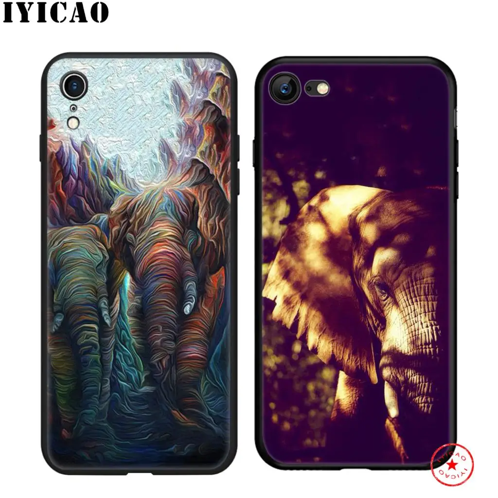 Мягкий силиконовый чехол IYICAO с милыми животными для iPhone 11 Pro Xr Xs Max X или 10 8 7 6 6S Plus 5