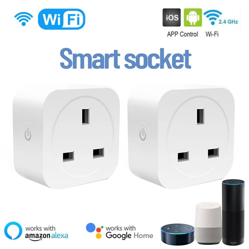 

Смарт-розетка Tuya, 16 А, с голосовым управлением и таймером