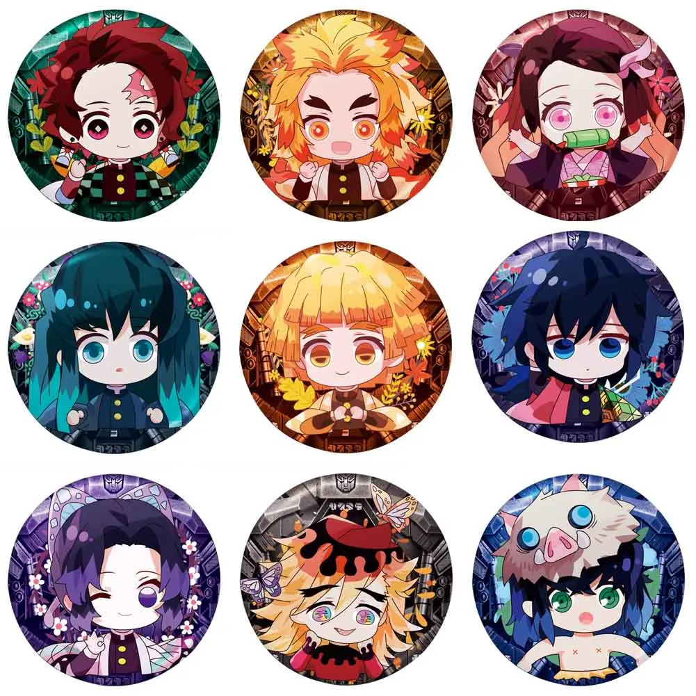 Аниме Demon Slayer: Kimetsu No Yaiba Kamado Tanjirou значок для косплея мультфильм сбора рюкзаков
