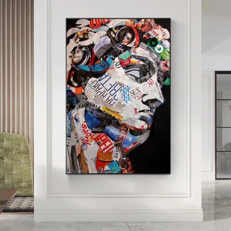 

David Graffiti Art Paintings On the Wall Art Posters And Prints Collage Art of David sculpture Colorful Pictures Home Decoration
