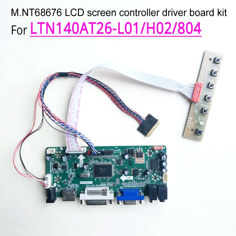Для LTN140AT26-L01/H02/804 W светодиодный 40Pin LVDS M. NT68676 контроллер дисплея карта привода 1" 1366*768 HDMI DVI VGA светодиодный набор для ноутбука