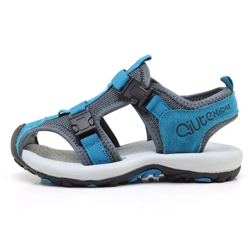 Сандалии детские кожаные для мальчиков и девочек модные пляжные босоножки