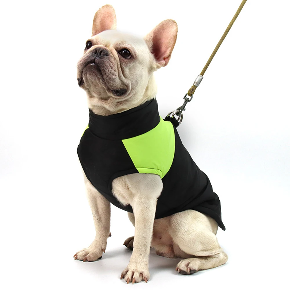 

Winter Pet Dog Clothes Reflective Thick Warm Puppy Dog Coat With Harness Dog Jacket Chihuahua French Bulldog Clothes Small Dogs