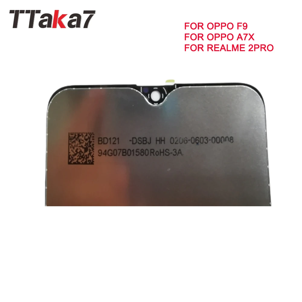 Для OPPO F9/OPPO A7X/Realme 2Pro Полный ЖК-дисплей кодирующий преобразователь сенсорного