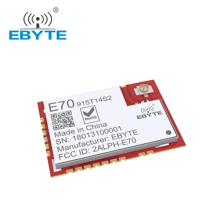 

CC1310 UART Wireless Module 915MHz 14dBm SMD UART RF Module With IPEX Interface Long Range EBYTE RoHS E70-915T14S SoC Module