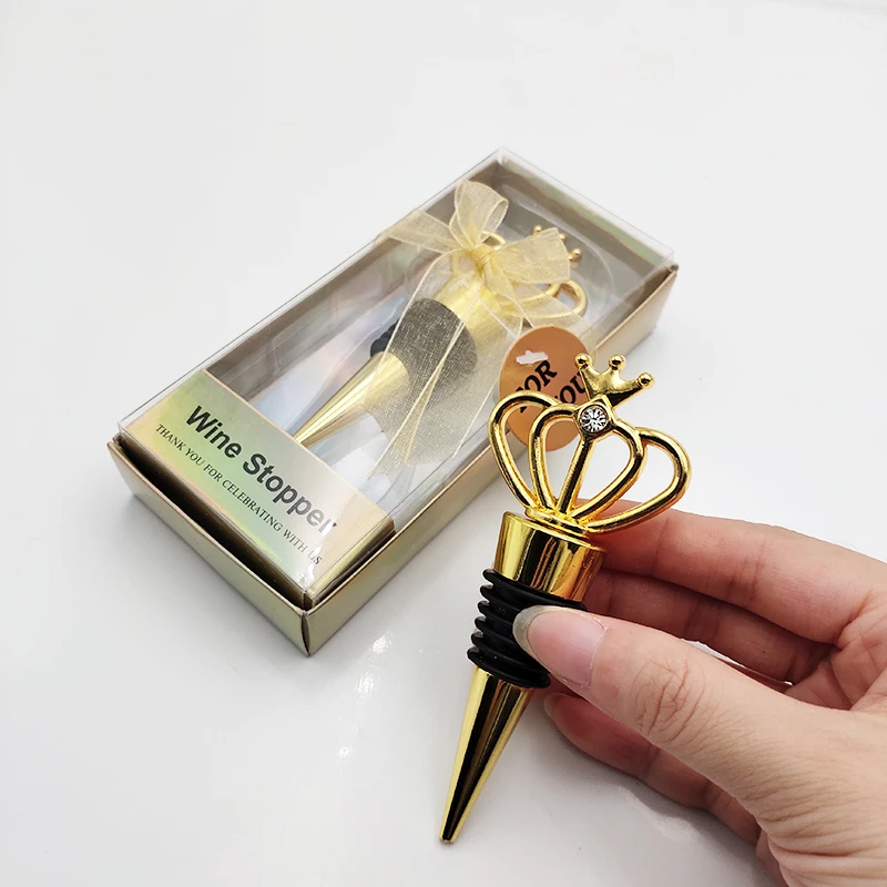 

European Style Bottle Cork Wedding Crown Wine Bottle Stopper Metal Hotel Decoration Gifts Kitchen Gadget Bar Tool Accessories